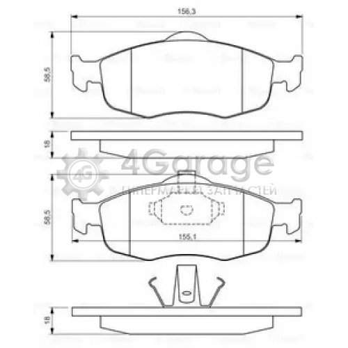 BOSCH 0986460969 Тормозные колодки 0986460969