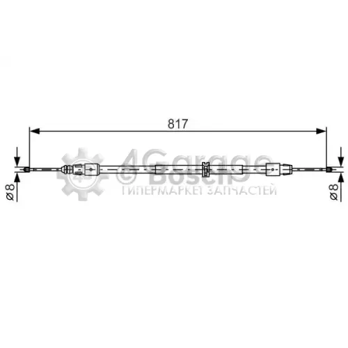 BOSCH 1987482024 Тормозной трос 1987482024