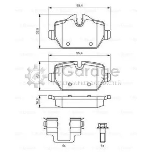 BOSCH 0986494269 Тормозные колодки задние 0986494269