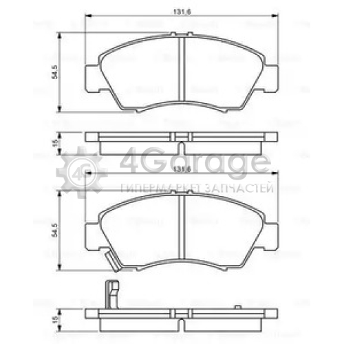 BOSCH 0986494299 Тормозные колодки 0986494299