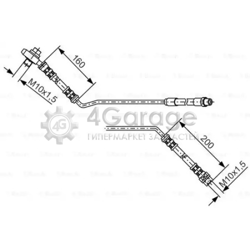 BOSCH 1987476055 Тормозной шланг 1987476055