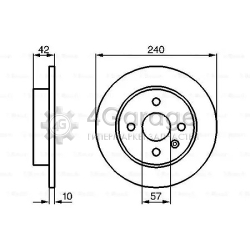 BOSCH 0986478882 Диск тормозной задний OPEL ASTRA G H MERIVA 0986478882