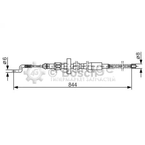 BOSCH 1987477171 Трос ручного тормоза