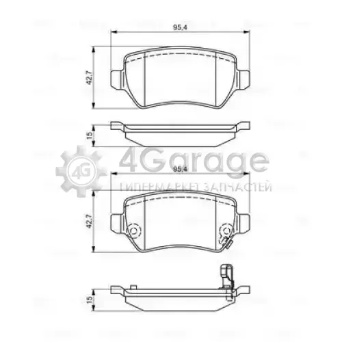 BOSCH 0986495319 Колодки торм.зад.