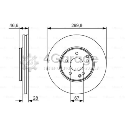 BOSCH 0986479R79 Тормозной диск передний 0986479R79