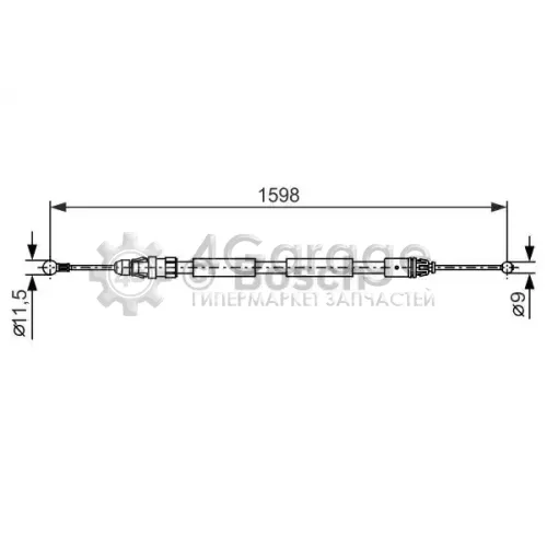 BOSCH 1987482388 Трос ручного тормоза