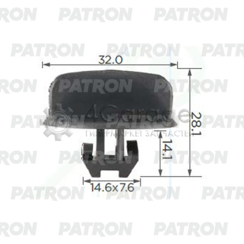 PATRON P372384 Клипса пластмассовая Jeep Commander Jeep Grand Cheroke Используется для крепленияспойлера переднего бампер