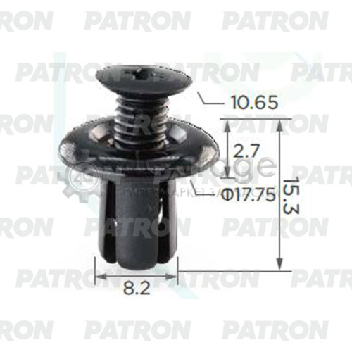 PATRON P370502A Клипса пластмассовая