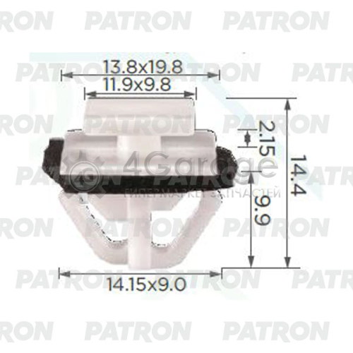 PATRON P370409A Клипса пластмассовая