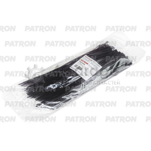 PATRON P36250B Комплект пластиковых хомутов 3.6 х 250 мм 100 шт нейлон черные