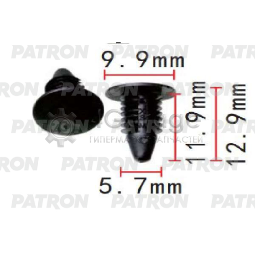 PATRON P372007 Клипса пластмассовая Chrysler применяемость: обшивка салона в Красноярске