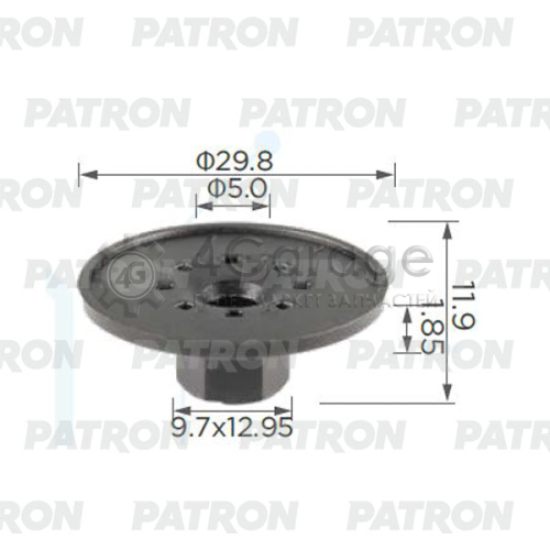 PATRON P372358 Клипса пластмассовая MERCEDES применяемость: Гайка пластиковая крепления зашиты днища кузова, М4,8