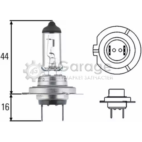 HELLA 8GH007157201 Лампа H7 12V 55W LIFETIME Long Life 8GH007157 201