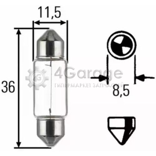 HELLA 8GM002092241 Лампа C5W 24V SV85 8GM002092 241