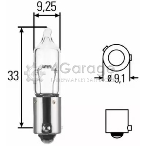 HELLA 8GH008417012 Лампа H21W 24V BAY9s 8GH008417 012