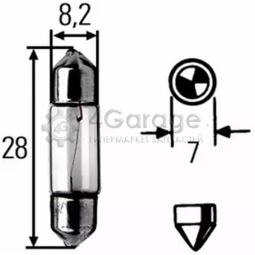 HELLA 8GM002094241 Лампа 24V SV 8GM002094 241