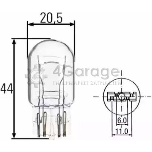 HELLA 8GD008893002 Лампа W21/5W 12V 8GD008893 002