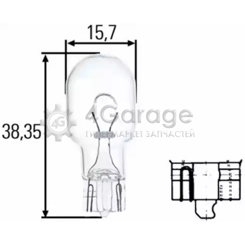 HELLA 8GA008246001 Лампа W16W 12V 8GA008246 001