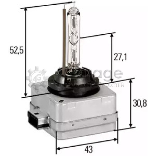 HELLA 8GS009028111 Лампа ксеноновая D1S 35W Pk32d 2 8GS009028 111