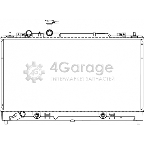 LUZAR LRC2526 Радиатор охлаждения для а/м Mazda 6 (GG) (02-) 2.0i/2.3i AT