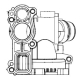 LUZAR LT1827 Корпус термостата для автомобилей VW Passat B6 (05-)/Skoda Octavia A5 (04-) 1.8T/2.0T (с пластиковым корпусом, с датчиком)