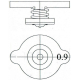 LUZAR LL1901 Крышка (пробка) радиатора для автомобилей Toyota/Honda/Mazda/Nissan 0.9 bar (большой клапан)