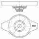 LUZAR LL1903 Крышка (пробка) радиатора для автомобилей Toyota/Mitsubishi/Suzuki/Subaru/Mazda 0.9 bar (мал. клапан)