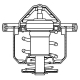 LUZAR LT0349 Термостат для автомобилей Dodge Caliber (07-)/Jeep Compas (06-) 1.8i/2.0i/2.4i (77°С) (термоэлемент)