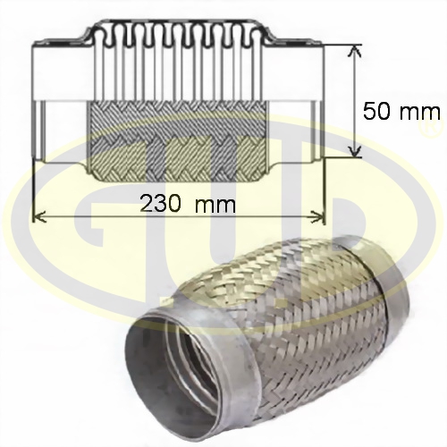 Гофра глушителя 50x230 G.U.D. GFP350230 в Ростове-на-Дону
