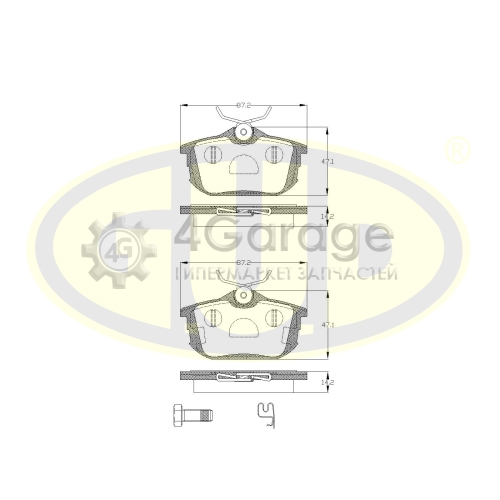 G.U.D. GBP060512 КОЛОДКИ ЗАД MIT COLT 04 /CARISMA/SMA FORFOUR/VOL S40 в Красноярске