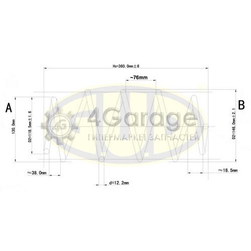 G.U.D. GCS063489 Пружина ходовой части в Красноярске