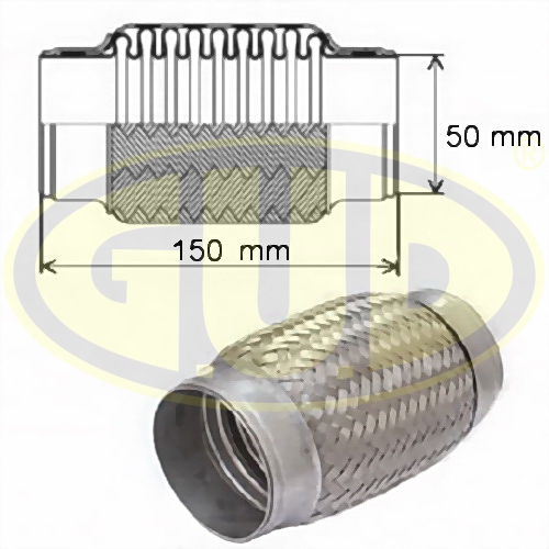 Гофра глушителя 50x150 G.U.D. GFP350150 в Ростове-на-Дону