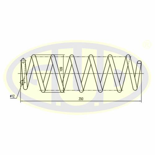 G.U.D. GCS272958 ПРУЖИНА ПЕРЕДН REN GRAND SCENIC III 10 16