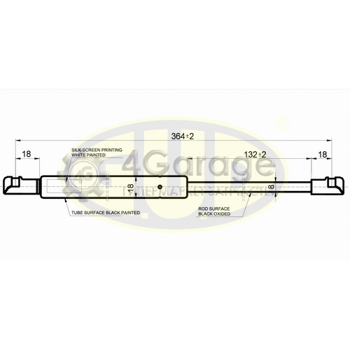АМОРТИЗАТОР БАГАЖНИКА VOL S 80 05/98 310N L=364/132MM G.U.D. GGS020528 в Нижнем Новгороде