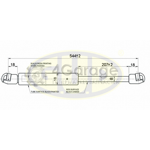 АМОРТИЗАТОР БАГАЖНИКА FRD ESCORT VI VII 05/92 09/00 495N L=544/207MM G.U.D. GGS020227 в Москве