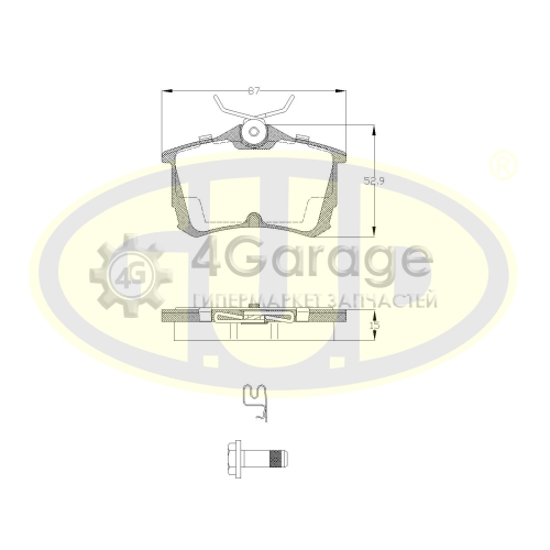 КОЛОДКИ ЗАД HON ACCORD VII 98 03/VIII 03 G.U.D. GBP069502 в Москве