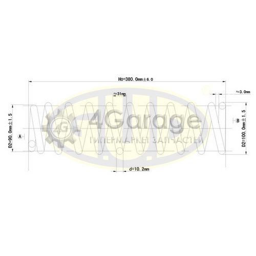 G.U.D. GCS259211 Пружина ходовой части