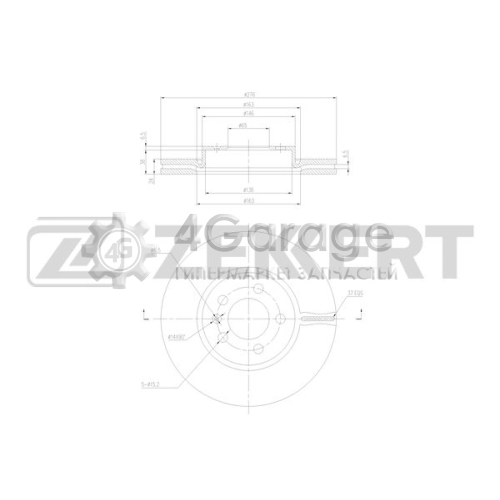 Тормозной диск ZEKKERT BS6428 в Нижнем Новгороде
