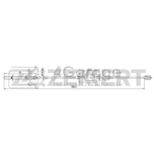 Тросик, cтояночный тормоз ZEKKERT BZ1304 в Ростове-на-Дону