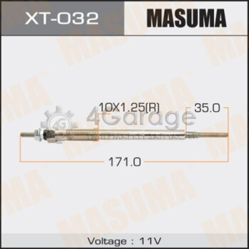 MASUMA XT032 Свеча накаливания MASUMA PT-157.11V /1KZ-FTV (1/10/100)