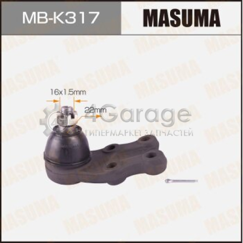 MASUMA MBK317 Шаровая опора MASUMA front low HYUNDAI, KIA