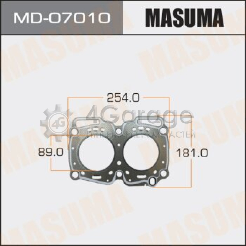 MASUMA MD07010 Прокладка Головки блока MASUMA, EJ18E (графит-эластомер) Толщина 1,60 мм (1/10)