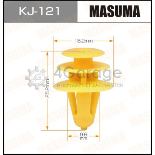 Клипса автомобильная (автокрепеж) MASUMA 121-KJ [уп.50] MASUMA KJ121 в Нижнем Новгороде
