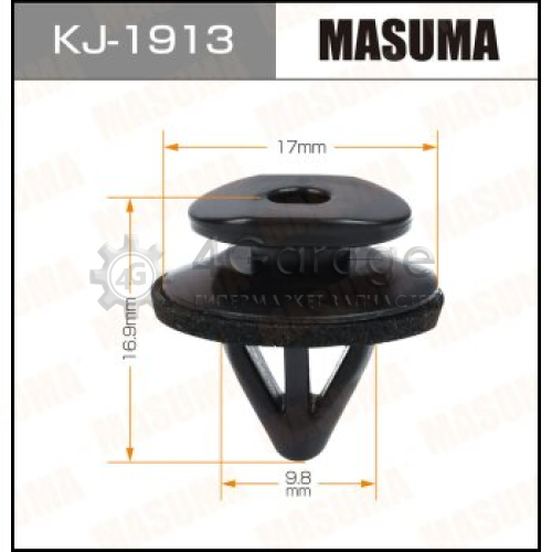 MASUMA KJ1913 Клипса автомобильная (автокрепеж) MASUMA 1913-KJ [уп.50]