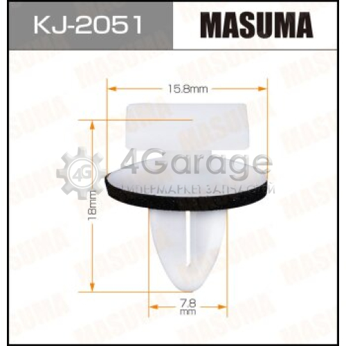 MASUMA KJ2051 Клипса автомобильная (автокрепеж) MASUMA 2051-KJ [уп.50]