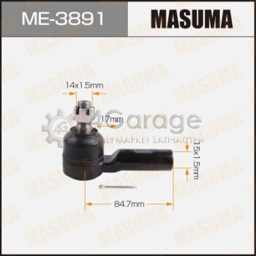 MASUMA ME3891 Наконечник рулевой тяги MASUMA HILUX SURF/ KUN2#, KUN3#, GGN25, GGN35