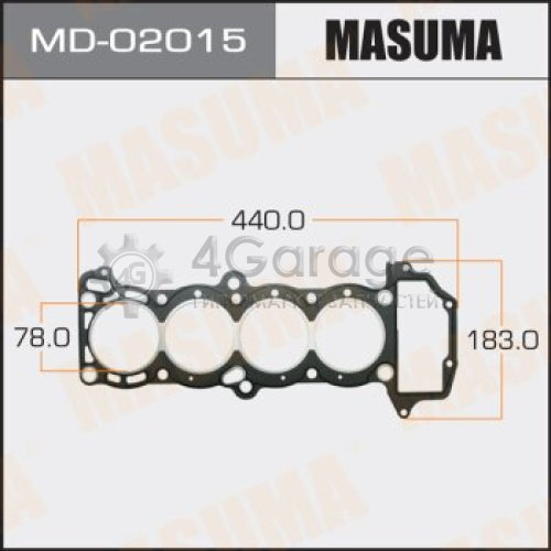 MASUMA MD02015 Прокладка Головки блока MASUMA, GA16DS (графит-эластомер) Толщина 1,60 мм (1/10)