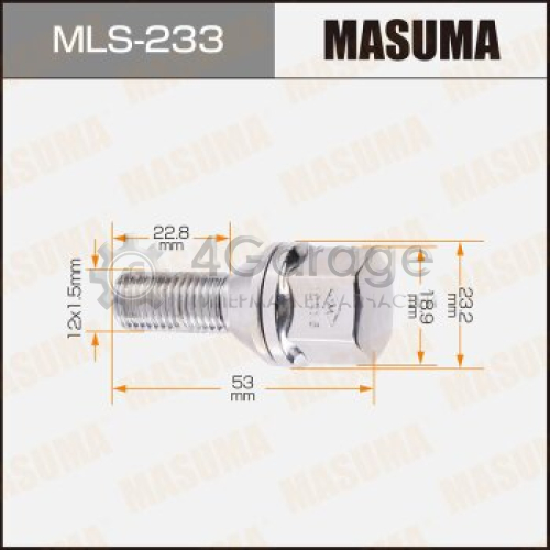 Болт колесный MASUMA RENAULT/ MEGAN II, CLIO II MASUMA MLS233 в Москве