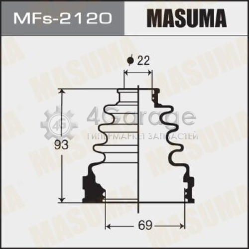 MASUMA MFs2120 Пыльник ШРУСа MASUMA MFs-2120 (силикон)