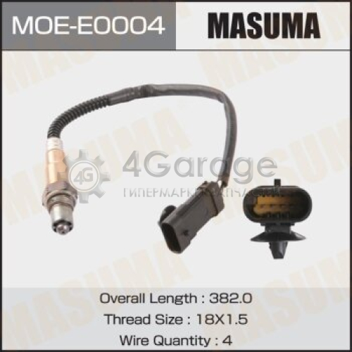 MASUMA MOEE0004 Датчик кислородный MASUMA, RENAULT CLIO II, SYMBOL I / F4R, K4J, K4M